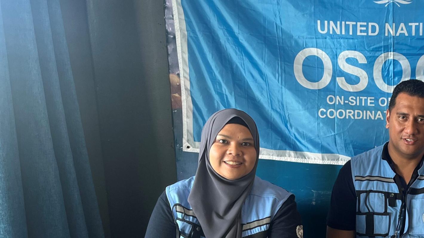 Nurul Fatien from Malaysia (left) and James Mauai from Samoa (right)