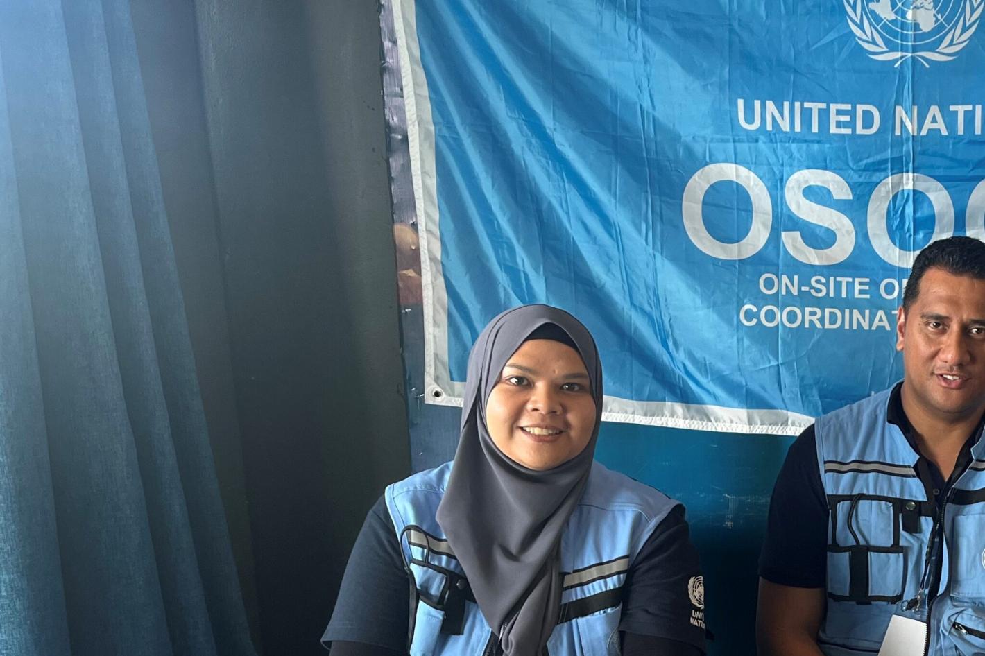 Nurul Fatien from Malaysia (left) and James Mauai from Samoa (right)