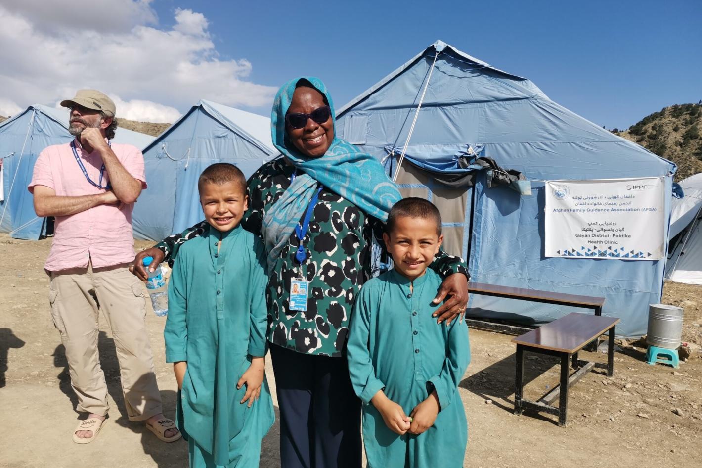 Ruth Nana Friba Arthur on mission responding to earthquake in Afghanistan, August 2022